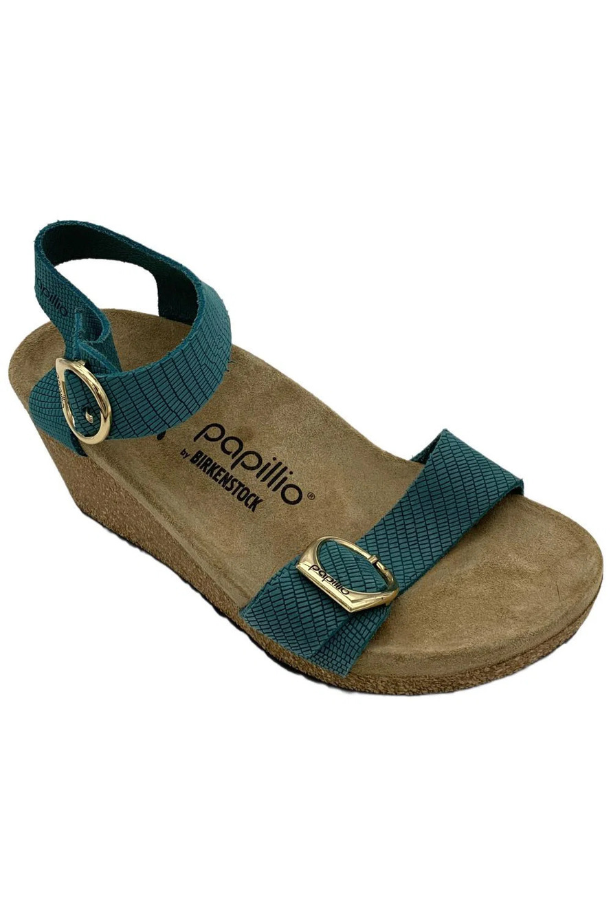 Papillio by Birkenstock Women's Soley Leather Wedge Sandal Biscay - Medium